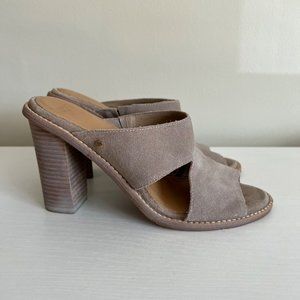 Ugg Women’s Celia Open Toe Sandals Stacked Block Heel Taupe Size 7